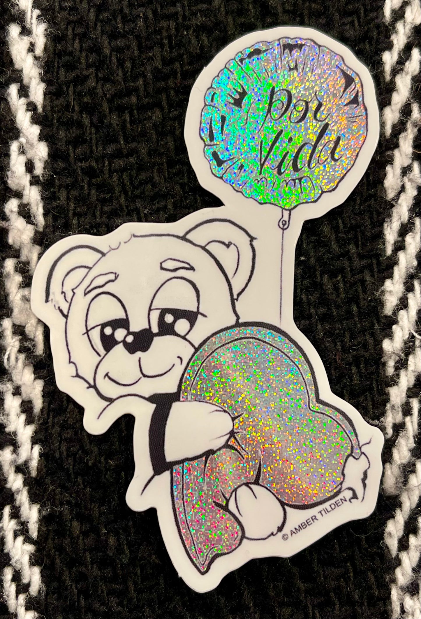 Por Vida Fuzzy Sticker