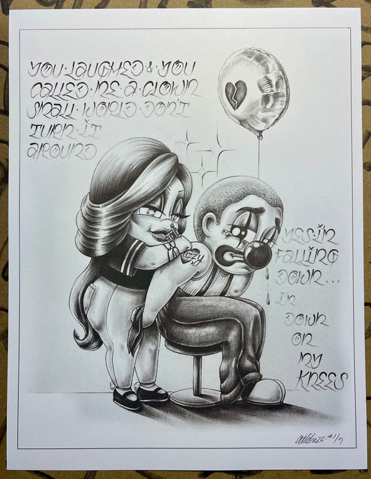 Down on my Knees Print