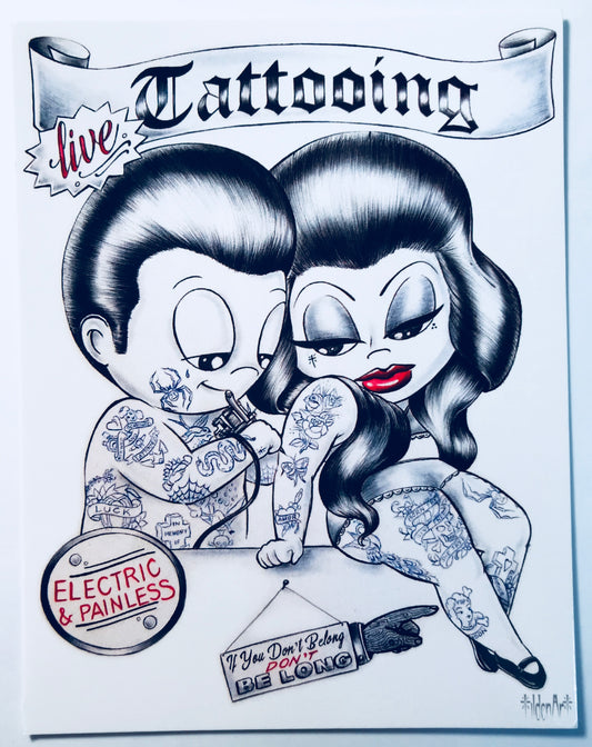 Tattooing Postcard